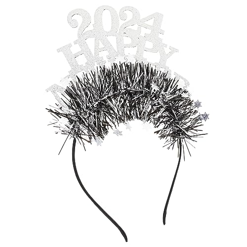WESIEVYA 2024 neues jahr stirnband Party Haarschmuck für das neue Jahr Kopfschmuck haarklips haarklauenclips Haarband 2023 Neujahrsstirnband Haarreifen für das neue Jahr Latte-Kunst Silver WESIEVYA 2024 neues jahr stirnband Party Haarschmuck für das neue Jahr Kopfschmuck haarklips haarklauenclips Haarband 2023 Neujahrsstirnband Haarreifen für das neue Jahr Latte-Kunst Silver von WESIEVYA