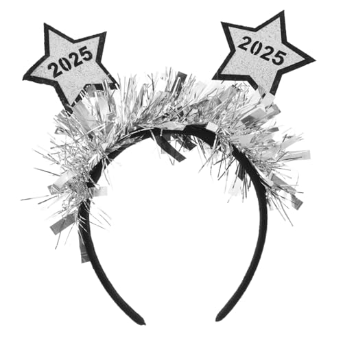 WESIEVYA 2025 Stern Stirnband, Neujahrs Haarreifen, Haar Accessoire Für Die Neujahrsparty, Party Haarband, Neujahrsparty Zubehör, Kopfbedeckung Für Die Neujahrsparty, Glitzer Stirnbänder WESIEVYA 2025 Stern Stirnband, Neujahrs Haarreifen, Haar Accessoire Für Die Neujahrsparty, Party Haarband, Neujahrsparty Zubehör, Kopfbedeckung Für Die Neujahrsparty, Glitzer Stirnbänder von WESIEVYA