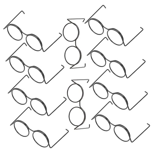 WESIEVYA 20St Puppe Mini-Brille aus Metall Puppenbrille Figur Deko-Puppe Puppen Kleidung für puppenkleidung Gläser für den Heimwerkerbedarf von Puppendekorationen Black WESIEVYA 20St Puppe Mini-Brille aus Metall Puppenbrille Figur Deko-Puppe Puppen Kleidung für puppenkleidung Gläser für den Heimwerkerbedarf von Puppendekorationen Black von WESIEVYA