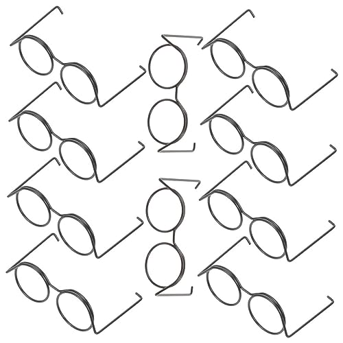 WESIEVYA Puppenbrillen-Set 20-teilig Miniatur-Brille Ohne Gläser Eleganter Runder Rahmen Zum Anziehen Der Puppe Puppenzubehör von WESIEVYA