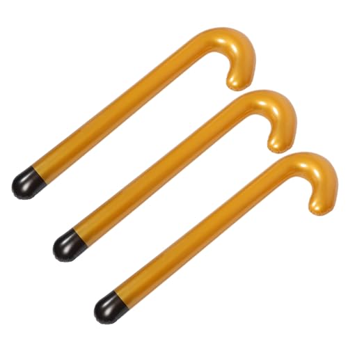 WESIEVYA 3 Stück Aufblasbarer Gehstock Gehstock Cosplay Stange Requisite Krücke Halloween Krücke Kostüm Pvc von WESIEVYA
