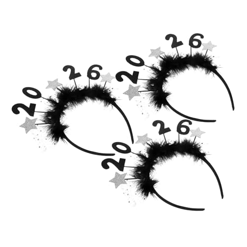 WESIEVYA 3 Stück Teiliges Silbriges Neujahrsstirnband mit Sternen Ultraleichtes Party Accessoire für Silvesterfeier Foto Requisiten und Festliche Kopfbedeckung für Geburtstage und WESIEVYA 3 Stück Teiliges Silbriges Neujahrsstirnband mit Sternen Ultraleichtes Party Accessoire für Silvesterfeier Foto Requisiten und Festliche Kopfbedeckung für Geburtstage und von WESIEVYA