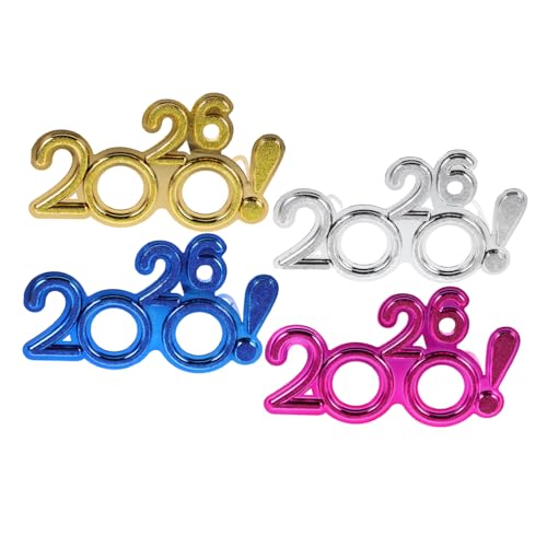 WESIEVYA 4 Stück Neujahrsbrillen aus Kunststoff Bunte Partybrillen für Karneval Festival und Familienfeiern Dekorative Lustige Silvesterbrillen für und Festtagsdekoration WESIEVYA 4 Stück Neujahrsbrillen aus Kunststoff Bunte Partybrillen für Karneval Festival und Familienfeiern Dekorative Lustige Silvesterbrillen für und Festtagsdekoration von WESIEVYA