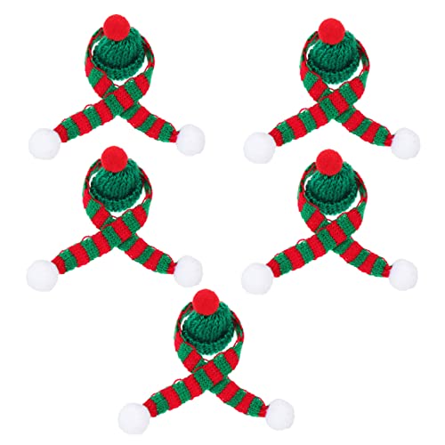 WESIEVYA 5 Sets Weihnachts Mini Mützen, Weinflaschenhüllen, Utensilienhalter Für Partys, Weihnachtsweindekor, Weihnachtsparty Ornament, Weihnachtsflaschenhüllen, Flaschenschal Aus WESIEVYA 5 Sets Weihnachts Mini Mützen, Weinflaschenhüllen, Utensilienhalter Für Partys, Weihnachtsweindekor, Weihnachtsparty Ornament, Weihnachtsflaschenhüllen, Flaschenschal Aus von WESIEVYA