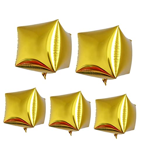 WESIEVYA 5 Stück Aluminium Folienballons Roségold für Geburtstagsfeiern und Feste Quadratische Partydekoration für Hochzeiten und Kinderpartys WESIEVYA 5 Stück Aluminium Folienballons Roségold für Geburtstagsfeiern und Feste Quadratische Partydekoration für Hochzeiten und Kinderpartys von WESIEVYA