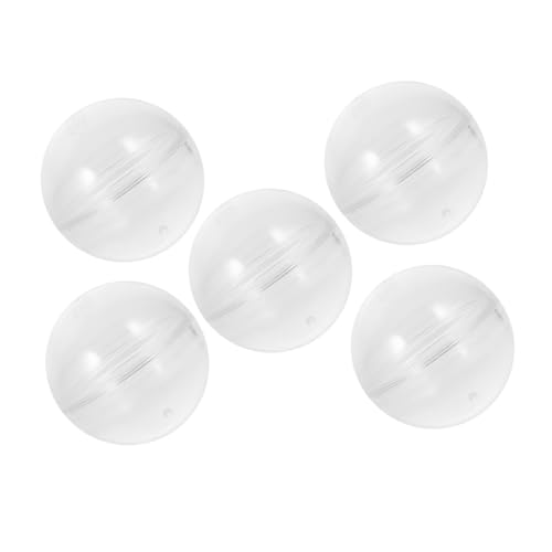 WESIEVYA 5 Stück Gacha Muschel Verkaufsautomaten, Runde Kapseln, Balldekor, Runde Ball Verkaufsautomaten Kapseln Für Kinder, Befüllbarer Ball Verkaufsautomat, Durchsichtige Bälle, von WESIEVYA