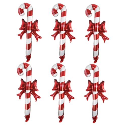 WESIEVYA 6 Stück Aufblasbare Weihnachtsstäbe, Süßigkeiten, Handballons, Weihnachtsballons, Exquisite Ballondekoration, Dekorative Partyballons, Partyballons, Gastgeschenke, WESIEVYA 6 Stück Aufblasbare Weihnachtsstäbe, Süßigkeiten, Handballons, Weihnachtsballons, Exquisite Ballondekoration, Dekorative Partyballons, Partyballons, Gastgeschenke, von WESIEVYA