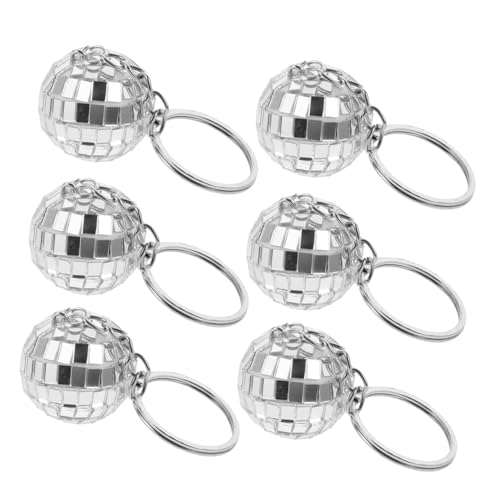 WESIEVYA 6 Stück Discokugel Schlüsselanhänger Zum Aufhängen, Schlüsselanhänger, Dekoration, Hängendes Schlüsselanhänger Ornament, Multifunktionaler Taschenanhänger, Schlüsselanhänger , WESIEVYA 6 Stück Discokugel Schlüsselanhänger Zum Aufhängen, Schlüsselanhänger, Dekoration, Hängendes Schlüsselanhänger Ornament, Multifunktionaler Taschenanhänger, Schlüsselanhänger , von WESIEVYA
