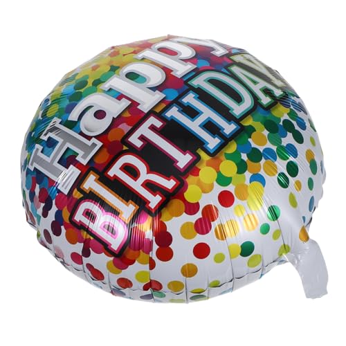 WESIEVYA 6 Stück Runde Aluminiumfolien Ballons Robuste Wiederverwendbare Helium Geburtstagsdeko für Partyhintergründe Einfach Aufzublasen Farbenfrohe Geburtstagsballons für Innen und von WESIEVYA