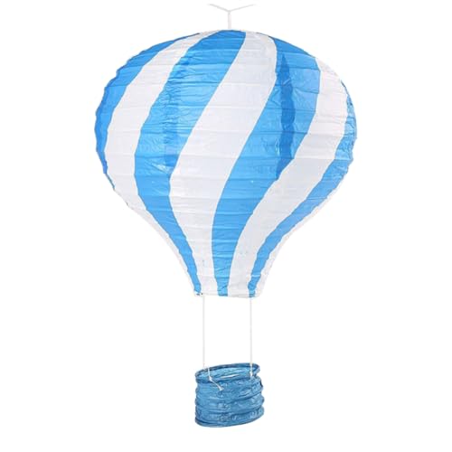 WESIEVYA 6 Stück Teiliges Faltbare Heißluftballon Papierlaternen Bunte Partydekoration für Hochzeit Weihnachten Geburtstag Wohnzimmer Büro von WESIEVYA