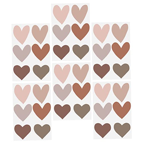 WESIEVYA 6Blätter Wandtattoo Herzaufkleber Teiliges für Kinderzimmer Wohnzimmer Abnehmbar PVC Dekorative Wandsticker für Gemütliche WESIEVYA 6Blätter Wandtattoo Herzaufkleber Teiliges für Kinderzimmer Wohnzimmer Abnehmbar PVC Dekorative Wandsticker für Gemütliche von WESIEVYA