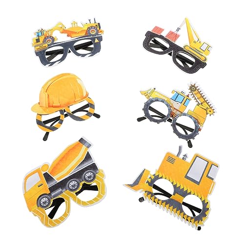 WESIEVYA 6Paare Lustige Brillen für Baufahrzeug Design Party Accessoires für Geburtstagsfeiern Dekorative Gläser für Unvergessliche Fotos und Spaß bei Jedem WESIEVYA 6Paare Lustige Brillen für Baufahrzeug Design Party Accessoires für Geburtstagsfeiern Dekorative Gläser für Unvergessliche Fotos und Spaß bei Jedem von WESIEVYA