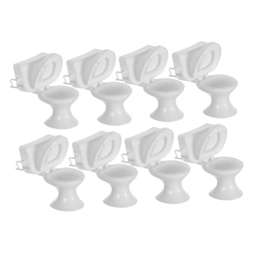 WESIEVYA 8 Stück Puppenhaus Badezimmerzubehör Mini Spielzeug Miniatur Puppen Zubehör Realistische Mini Toilette Miniatur Toilettenmodell Tiny House Möbel Badezimmer Modell Spielzeug von WESIEVYA
