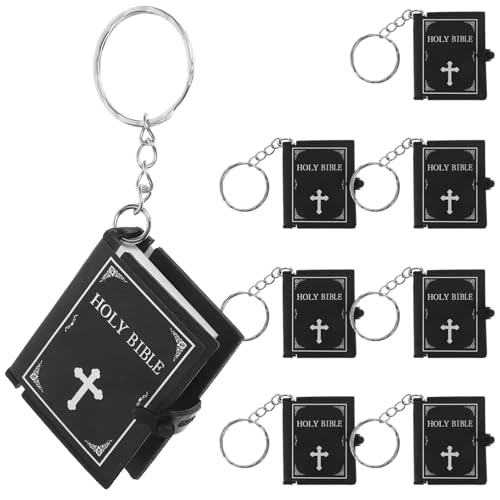 WESIEVYA Kette Miniatur Bibel Buch Schlüsselanhänger Religiöse Schlüsselanhänger Ornament Taufe Ornament WESIEVYA Kette Miniatur Bibel Buch Schlüsselanhänger Religiöse Schlüsselanhänger Ornament Taufe Ornament von WESIEVYA