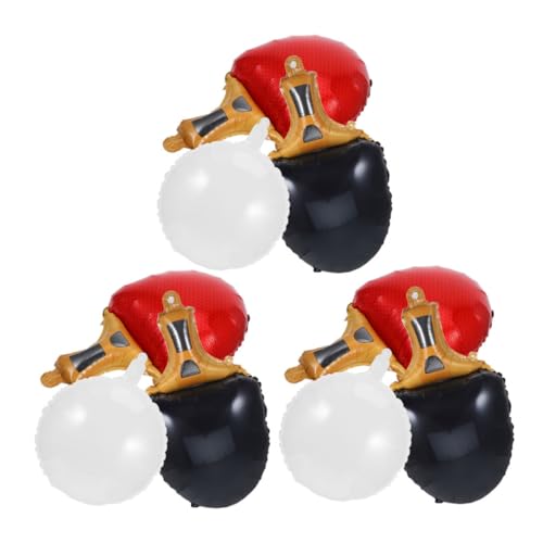 WESIEVYA 9 Stück Teiliges Tischtennis Ballon Deko Wiederverwendbare Folienballons in Schläger und Ballform Leichte Hängedekoration für Sportmottopartys Geburtstage Indoor Outdoor Events von WESIEVYA