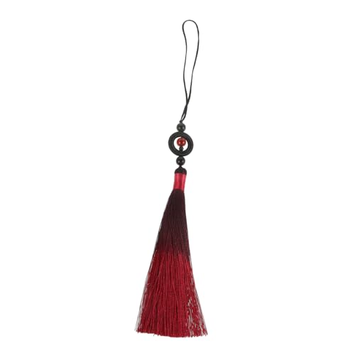 WESIEVYA Chinesische Runde Handfächer, Chinesische Reichtums Anhänger, Runder Fächer, Polyester Glockenanhänger, Hanfu Zubehör, Requisiten, Chinesische Quasten Zur Dekoration, Schmuck, von WESIEVYA