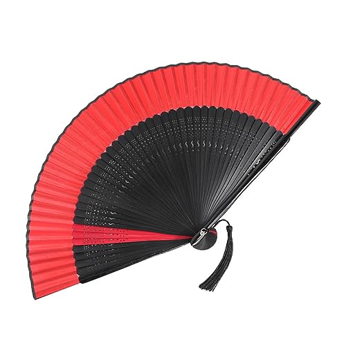 WESIEVYA Faltbarer Chinesischer Handfächer aus mit Dekorativem Muster Stabiler Bauweise Vielseitig für Tanz Party und Sommer Eleganter Orientalischer Faltventilator für Damen und von WESIEVYA