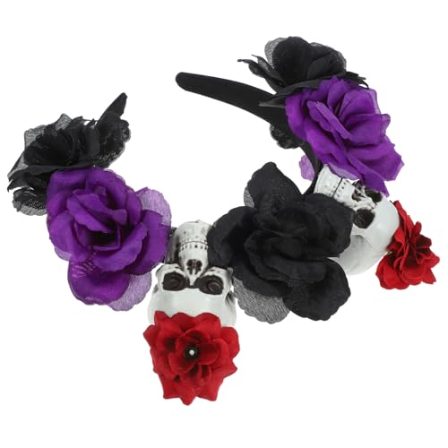 WESIEVYA Halloween-handreifen Halloween-schädel-stirnband Kopfbedeckung Hautpflege-stirnband Gothic Punk Spa-stirnband Kopfschmuck Requisiten Stirnbänder Make-up-stirnband Haarband Plastik von WESIEVYA