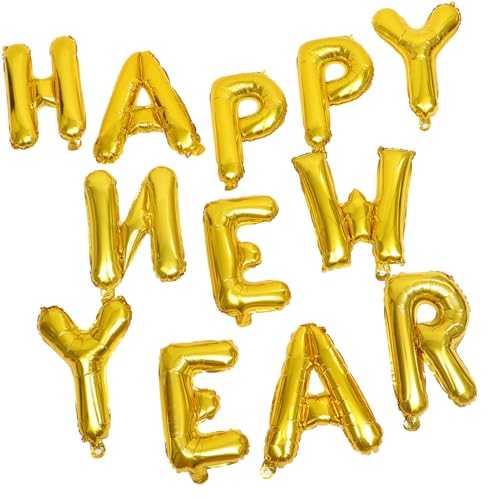 WESIEVYA Luftballons Set Liebesballon Aus Aluminiumfolie Happy New Year Folienballons Goldene Buchstaben Luftballons Für Neujahrsfeiern Partydekoration Und Partyzubehör Für Festliche Anlässe WESIEVYA Luftballons Set Liebesballon Aus Aluminiumfolie Happy New Year Folienballons Goldene Buchstaben Luftballons Für Neujahrsfeiern Partydekoration Und Partyzubehör Für Festliche Anlässe von WESIEVYA