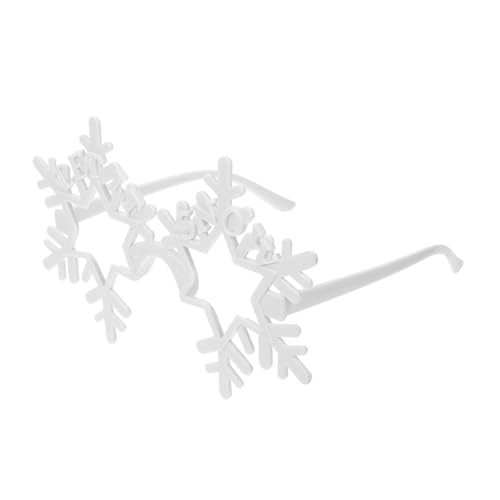 WESIEVYA Lustige Randlose Schneeflockenbrille Partybrille Foto-requisite Robuste Stylische Karneval Sonnenbrille für Silvester und Winterfest von WESIEVYA