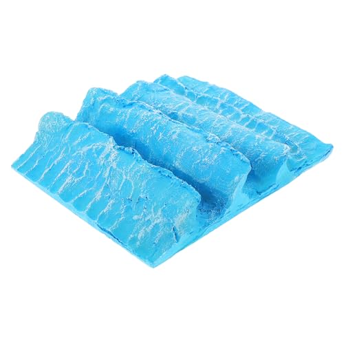 WESIEVYA Resin Ozeanwellen-Ornament mit Realistischer Wellenstruktur Leichte Harz-dekofigur für Sandtisch und Mikrolandschaft Kleine Meeresnahe Tischdekoration für Garten und Innenräume von WESIEVYA