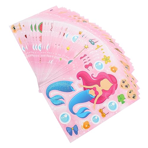 WESIEVYA Selbstklebende Sticker Kinder Meerjungfrau Sticker Basteln von WESIEVYA