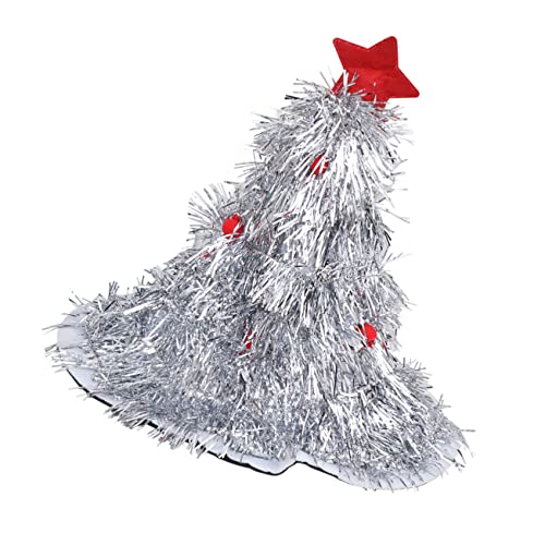 WESIEVYA Weihnachtsbaum-hut Neuheit Party-zubehör Erwachsenengröße Silberfarben Festlicher Urlaubs-kopfschmuck WESIEVYA Weihnachtsbaum-hut Neuheit Party-zubehör Erwachsenengröße Silberfarben Festlicher Urlaubs-kopfschmuck von WESIEVYA