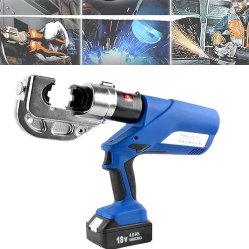 Elektrisches hydraulisches Rohr-Crimpwerkzeug, wiederaufladbarer hydraulischer Draht-Crimper, 16–300 mm², batteriebetriebenes Kabel-Crimpwerkzeug, Terminal-Crimpzange für Kupfer- und Aluminiumklemmen Elektrisches hydraulisches Rohr-Crimpwerkzeug, wiederaufladbarer hydraulischer Draht-Crimper, 16–300 mm², batteriebetriebenes Kabel-Crimpwerkzeug, Terminal-Crimpzange für Kupfer- und Aluminiumklemmen von WESSLECO