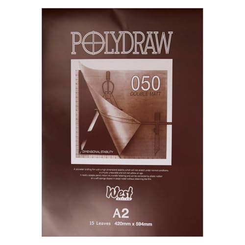Polydraw Zeichenblock, doppelt mattiert, A2, 0,05 mm Polydraw Zeichenblock, doppelt mattiert, A2, 0,05 mm von WEST