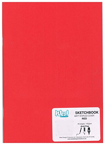 West Design RS261650 1 Skizzenbuch DIN-A5-Format, geheftet, 140 g, matt, Malen, Zeichnen und Schreiben, rot West Design RS261650 1 Skizzenbuch DIN-A5-Format, geheftet, 140 g, matt, Malen, Zeichnen und Schreiben, rot von WEST