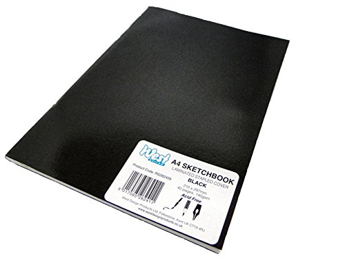 West Design RS262459 1 Skizzenbuch, DIN-A4-Format, geheftet, 140 g, laminiert zum Malen, Zeichnen und Schreiben, schwarz West Design RS262459 1 Skizzenbuch, DIN-A4-Format, geheftet, 140 g, laminiert zum Malen, Zeichnen und Schreiben, schwarz von WEST