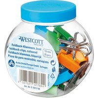 25 WESTCOTT Foldbackklammern farbsortiert 1,9 cm von WESTCOTT