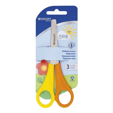 WESTCOTT Schere Kids - 13 cm rund gelb/orange. von WESTCOTT