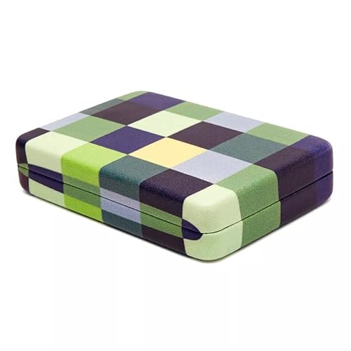 tragbares kleines Schmuckkästchen Etui, Reise Schmuckaufbewahrung für Damen, Schmuckbox Schmuckschatulle Jewelry Box - verstaut Schmuck wie Ringe, Ohrringe, Halskette (Schmuck Etui ( kariert grün )) von WESTCRAFT