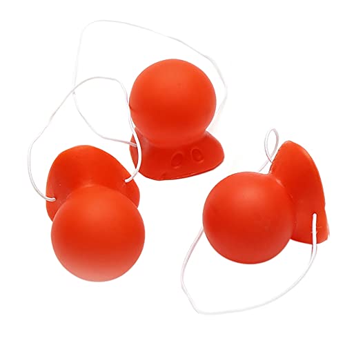 3Pcs Red Clown Nase Honking Squeaking Clown Nase mit elastischem Seil für Erwachsene Cosplay Kostüm Zubehör von WETG