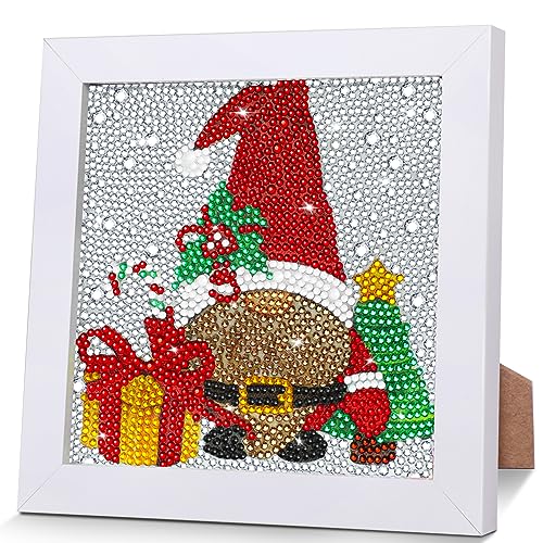 WEVOL Diamond Painting Kinder Weihnachten, 5D Diamant Painting Bilder Wichtel Mit Rahmen für Kinder Mädchen Junge und Erwachsene, Diamond Painting Weihnachten Set für Wand und Tisch Dekoration 18x18cm WEVOL Diamond Painting Kinder Weihnachten, 5D Diamant Painting Bilder Wichtel Mit Rahmen für Kinder Mädchen Junge und Erwachsene, Diamond Painting Weihnachten Set für Wand und Tisch Dekoration 18x18cm von WEVOL