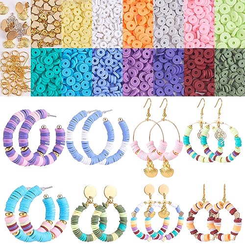 WEWAYSMILE 1 Box DIY Set Mit 16 Paar Tonperlen Zum Herstellen Von Ohrringen. Set Zur Herstellung Von Ohrringen Aus Polymer Tonperlen Set von WEWAYSMILE
