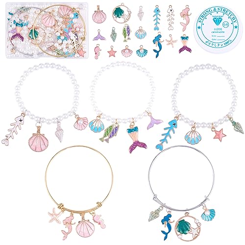 WEWAYSMILE 1 Box Sea Charms Armband-Herstellungs Set, Meerestier-Charms, Für DIY-Armband-Schmuckherstellung, Bastelbedarf WEWAYSMILE 1 Box Sea Charms Armband-Herstellungs Set, Meerestier-Charms, Für DIY-Armband-Schmuckherstellung, Bastelbedarf von WEWAYSMILE