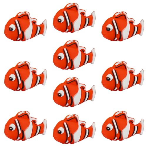 WEWAYSMILE 10 Stück 3D Clownfisch Silikonperlen Zur Herstellung Von Schlüsselanhängern Niedliche Tiere Fokalperlen Für Die Herstellung Von DIY Stiften Schmuck Armbändern Und Schlüsselbändern WEWAYSMILE 10 Stück 3D Clownfisch Silikonperlen Zur Herstellung Von Schlüsselanhängern Niedliche Tiere Fokalperlen Für Die Herstellung Von DIY Stiften Schmuck Armbändern Und Schlüsselbändern von WEWAYSMILE