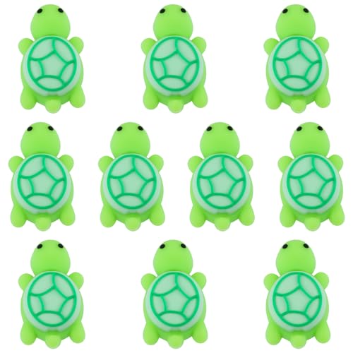 WEWAYSMILE 10 Stück 3D Silikonperlen Silikon Fokusperlen Tier Silikonperlen Bulk Fokusperlen Set Für Stifte Armbänder Halsketten Schmuckherstellung (Schildkröte) von WEWAYSMILE