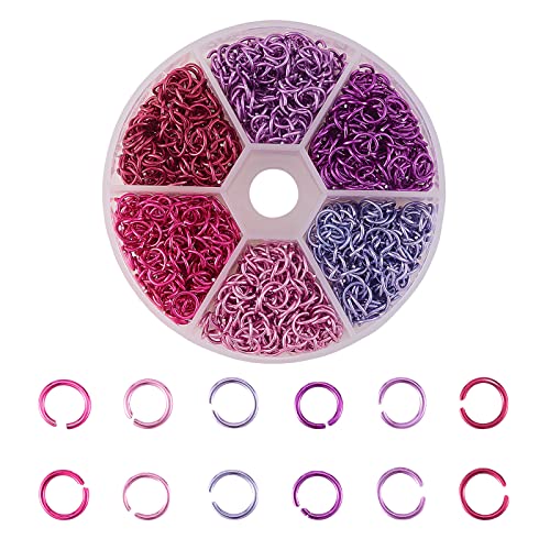 WEWAYSMILE 1080 Stück 6 mm geteilter Biegering, Biegeringe Offene, Jump Ringe Spaltringe, Für Schmuck Halsketten Armband Anhänger DIY-Handwerk (Gemischte Farbe) von WEWAYSMILE