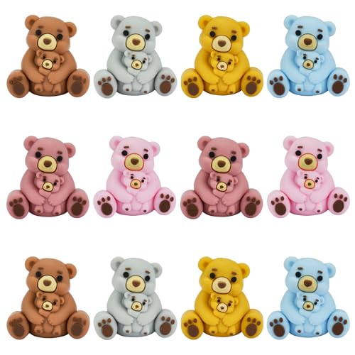 WEWAYSMILE 12 Stück Süße 3D Silikonperlen Zur Herstellung Von Schlüsselanhängern Bären Fokusperlen Für Die Herstellung Von DIY Stiften Schmuck Armbändern Und Schlüsselbändern WEWAYSMILE 12 Stück Süße 3D Silikonperlen Zur Herstellung Von Schlüsselanhängern Bären Fokusperlen Für Die Herstellung Von DIY Stiften Schmuck Armbändern Und Schlüsselbändern von WEWAYSMILE