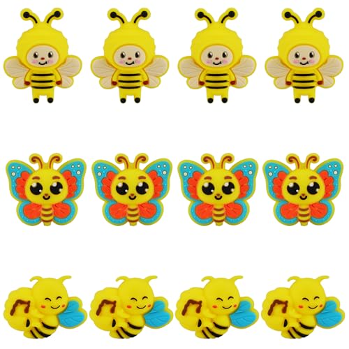 WEWAYSMILE 12 Stück Süße 3D Silikonperlen Zur Herstellung Von Schlüsselanhängern Biene Brennperlen Für Die Herstellung Von DIY Stiften Schmuck Armbändern Und Schlüsselbändern WEWAYSMILE 12 Stück Süße 3D Silikonperlen Zur Herstellung Von Schlüsselanhängern Biene Brennperlen Für Die Herstellung Von DIY Stiften Schmuck Armbändern Und Schlüsselbändern von WEWAYSMILE