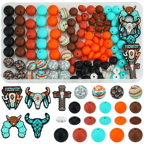 WEWAYSMILE 121 Stück Ochse Silikonperlen für Schlüsselanhänger Bedruckte Silikonperlen für Stifte DIY-Perlen für Stifte, Armbänder, Halsketten, Schmuck und Schlüsselbänder WEWAYSMILE 121 Stück Ochse Silikonperlen für Schlüsselanhänger Bedruckte Silikonperlen für Stifte DIY-Perlen für Stifte, Armbänder, Halsketten, Schmuck und Schlüsselbänder von WEWAYSMILE