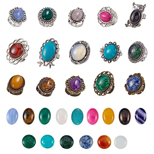 WEWAYSMILE 15 Stk. DIY Cabochon-Ringfassung, Glascabochon-Ringfassung, Kit zur Herstellung Fingerringen, Für Die DIY-Ringherstellung Schmuckzubehör, Innendurchmesser: 0.67 Zoll WEWAYSMILE 15 Stk. DIY Cabochon-Ringfassung, Glascabochon-Ringfassung, Kit zur Herstellung Fingerringen, Für Die DIY-Ringherstellung Schmuckzubehör, Innendurchmesser: 0.67 Zoll von WEWAYSMILE