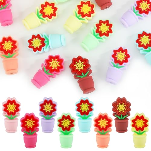 WEWAYSMILE 16 Stück Rote Blume 3D Silikonperlen für Stifte Silikonperlen für Schlüsselanhänger DIY-Perlen für Stifte, Armbänder, Halsketten, Schmuck und Schlüsselbänder WEWAYSMILE 16 Stück Rote Blume 3D Silikonperlen für Stifte Silikonperlen für Schlüsselanhänger DIY-Perlen für Stifte, Armbänder, Halsketten, Schmuck und Schlüsselbänder von WEWAYSMILE