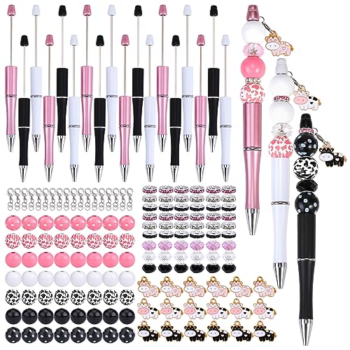 WEWAYSMILE 18 Stück Perlenstift DIY Kuh Serie Kugelschreiber Set In Schwarzer Tinte Mit 110 verschiedenen Perlen 18 Stück Karabinerverschlüsse 18 Kuh Anhänger DIY Geschenke Handwerk Bürobedarf WEWAYSMILE 18 Stück Perlenstift DIY Kuh Serie Kugelschreiber Set In Schwarzer Tinte Mit 110 verschiedenen Perlen 18 Stück Karabinerverschlüsse 18 Kuh Anhänger DIY Geschenke Handwerk Bürobedarf von WEWAYSMILE