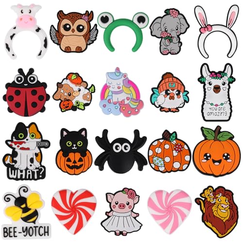 WEWAYSMILE 20 Stücke Tierische Silikonperlen Silikonperlen Für Stifte Einzigartige Silikonperlen Für Armband,Schlüsselanhänger,Schmuck,Basteln(Hybridtier) von WEWAYSMILE