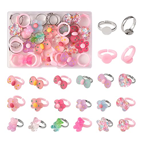 WEWAYSMILE 42 Stück Cabochon-Ringfassung, DIY Cabochon-Ring-Kit, DIY Ring Schmuckherstellung Bastelbedarf WEWAYSMILE 42 Stück Cabochon-Ringfassung, DIY Cabochon-Ring-Kit, DIY Ring Schmuckherstellung Bastelbedarf von WEWAYSMILE