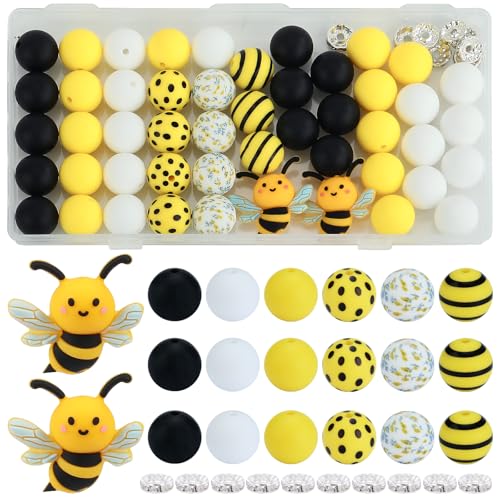 WEWAYSMILE 45 Stück 15 mm Silikonperlen 3D-Tier-Fokusperlen für Stifte Bedruckte Silikonperlen Großpackung für Schlüsselanhängern Armbändern Herstellung und Handgefertigten Bastelarbeiten(Biene) WEWAYSMILE 45 Stück 15 mm Silikonperlen 3D-Tier-Fokusperlen für Stifte Bedruckte Silikonperlen Großpackung für Schlüsselanhängern Armbändern Herstellung und Handgefertigten Bastelarbeiten(Biene) von WEWAYSMILE